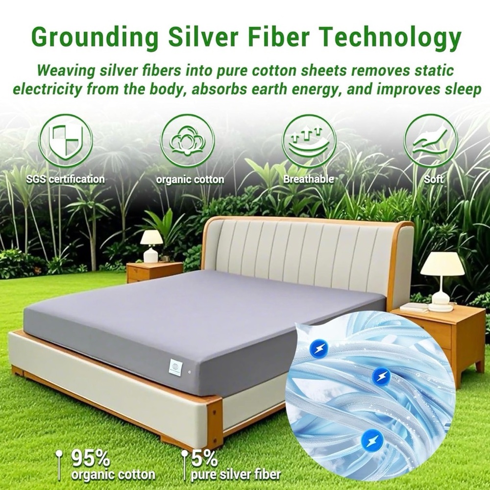 Organic Cotton Silver Bedding Sheet